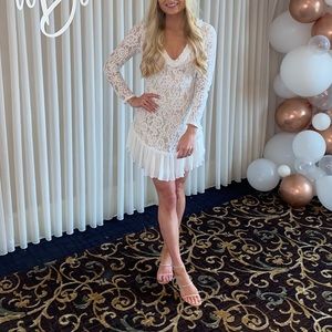 Hello Molly Celebrity Status White Dress with Open Back